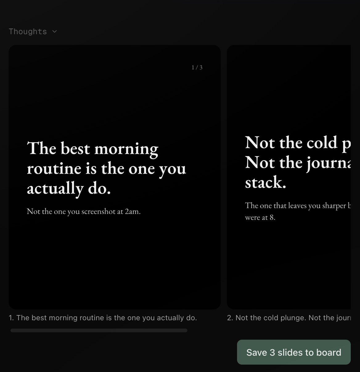 Generating a text and image carousel for Instagram in Eden