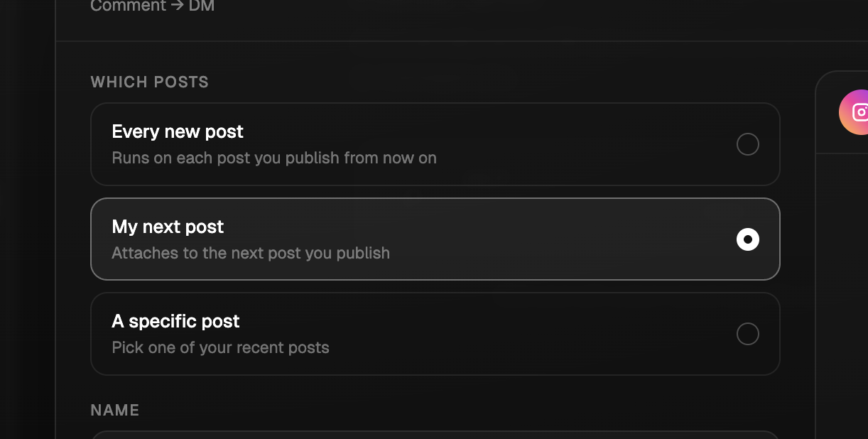 Choose which posts it watches