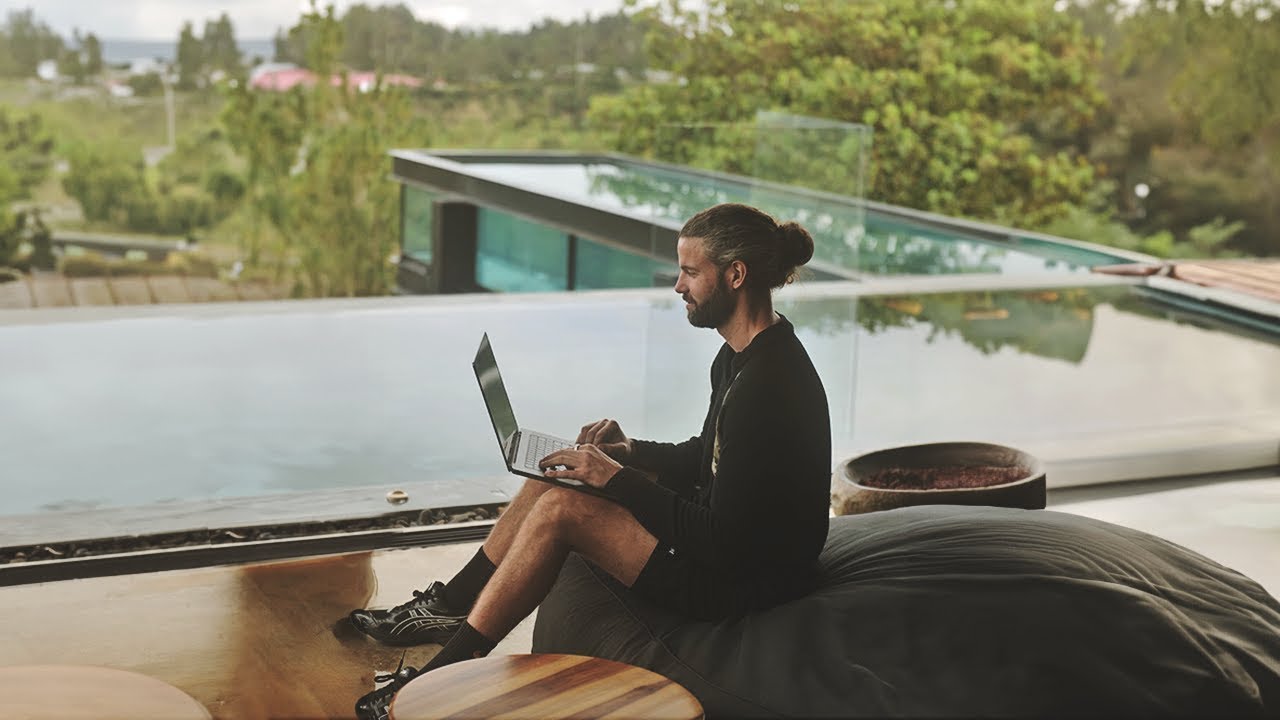 Matt Gray working on a laptop